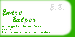 endre balzer business card